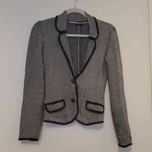 Women's Black and White Blazer